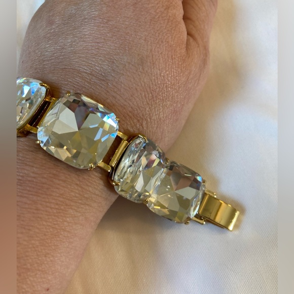 Kate Spade Large Brilliant Square Crystals Bling Bracelet - Picture 6 of 13